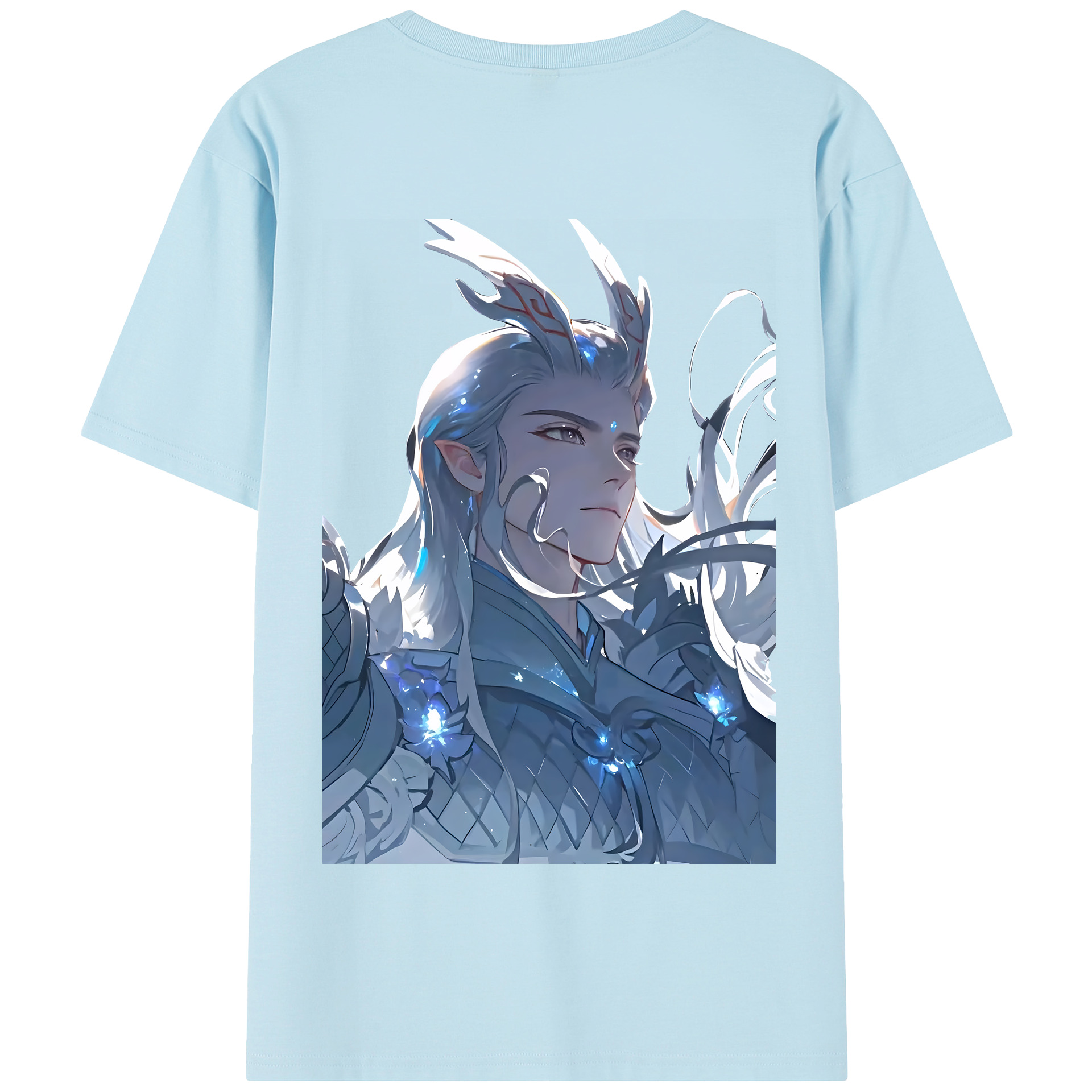 （画像用） Ne Zha 2 ナタ 魔童の大暴れ 綿100％半袖Tシャツ（背面プリント）